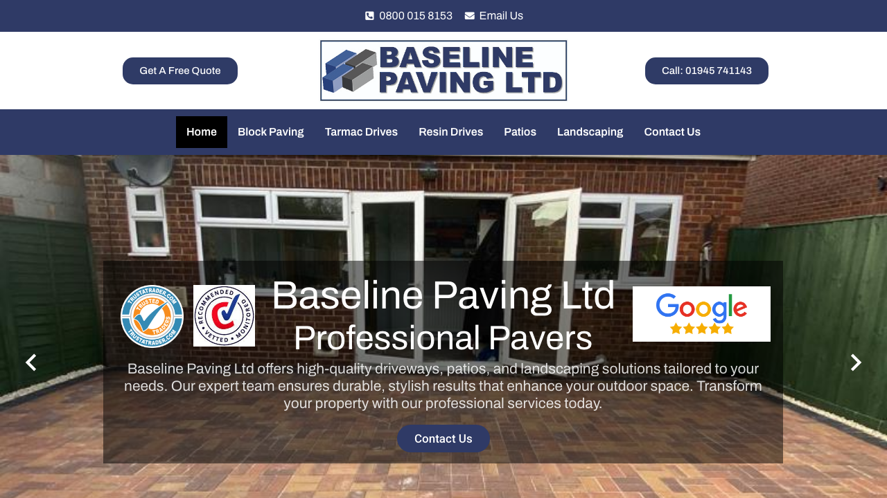 BASELINE PAVING LTD website preview