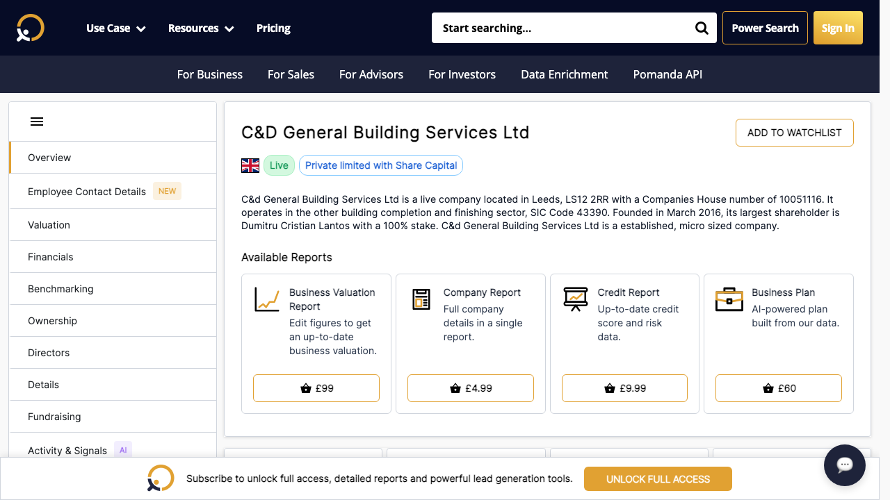 C&D GENERAL BUILDING SERVICES LTD website preview