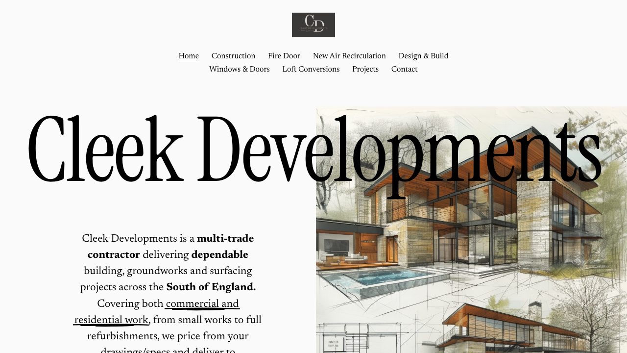 CLEEKDEVELOPMENTS LTD website preview