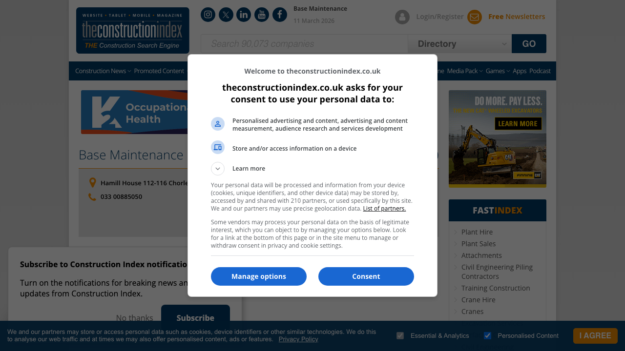 BASE CONSTRUCTION & MAINTENANCE LIMITED website preview