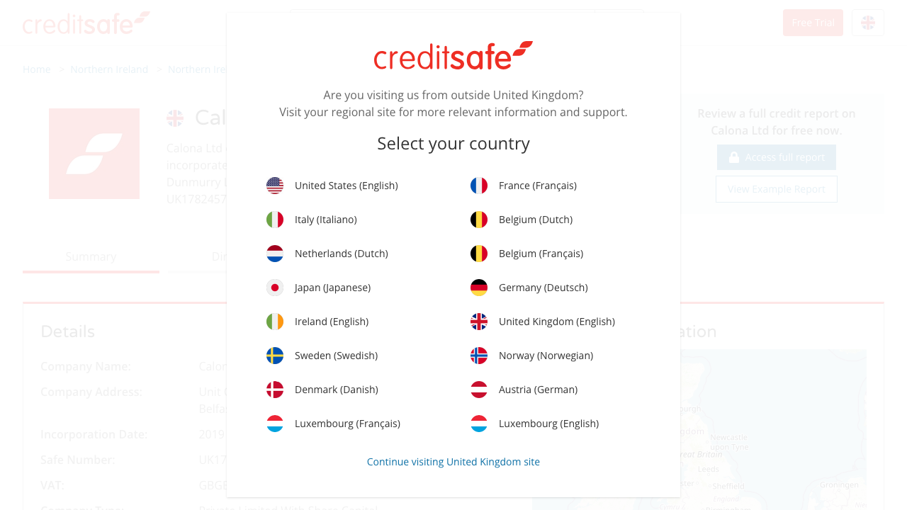 CALONA LTD website preview