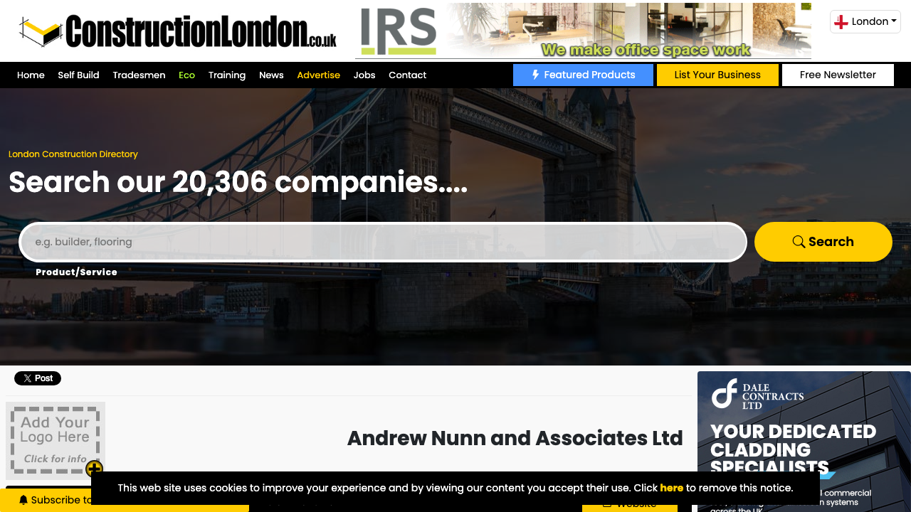 ANDREW LONDON CONSTRUCTION LTD website preview