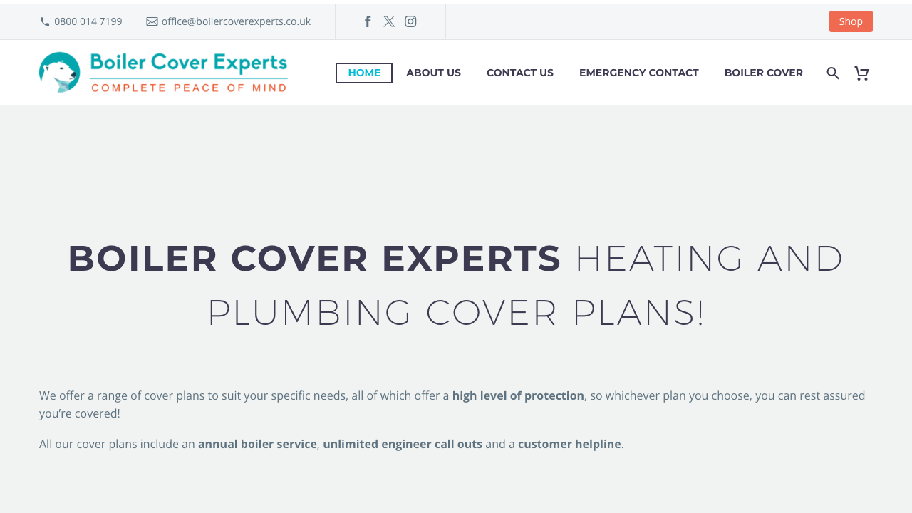 BOILER COVER EXPERTS LIMITED website preview