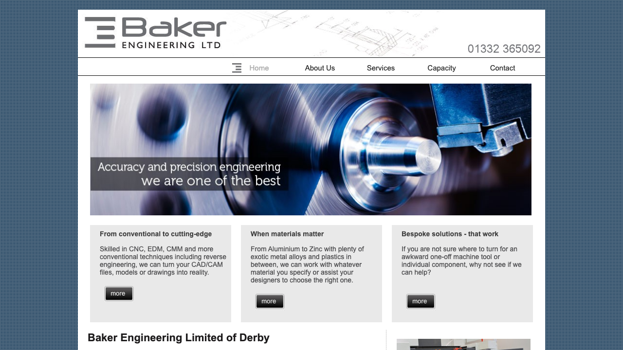 BAKER DESIGN ENGINEERING LTD website preview