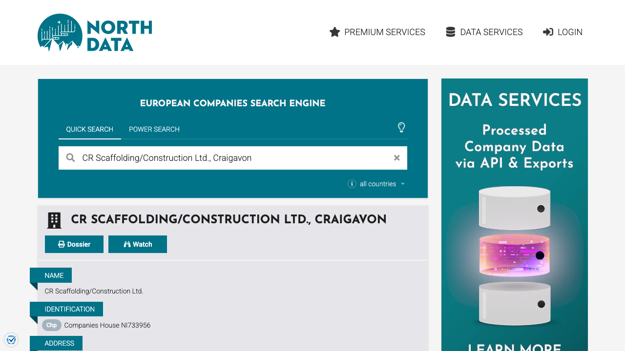 C&D SCAFFOLDING SERVICES LTD website preview