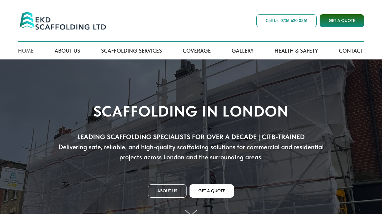 EKD SCAFFOLDING LTD website preview