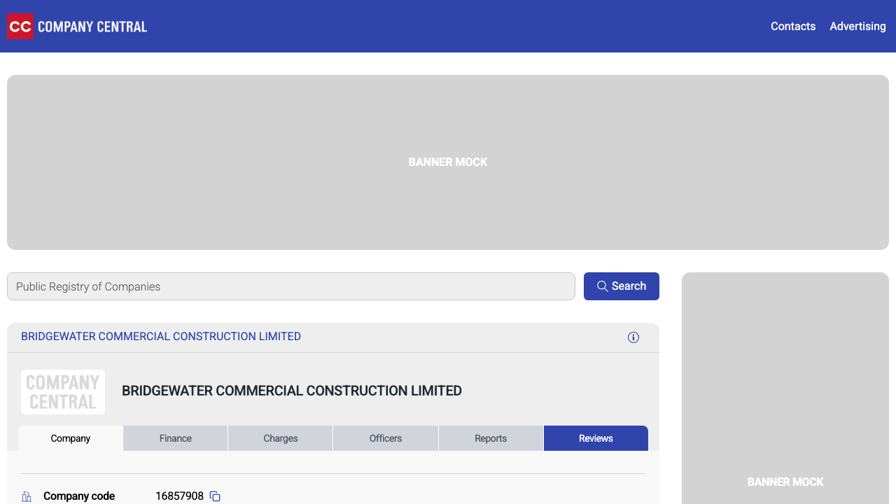 BRIDGEWATER COMMERCIAL CONSTRUCTION LIMITED website preview
