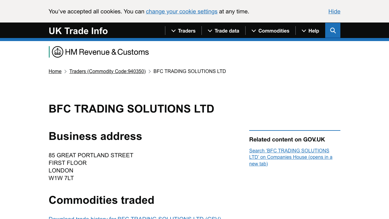 BFC TRADING SOLUTIONS LTD website preview