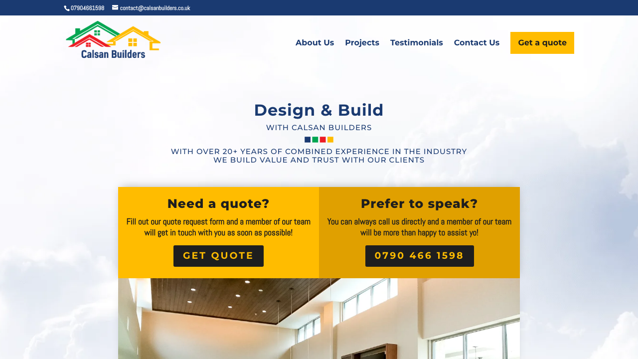 CALSAN DEVELOPMENTS LTD website preview
