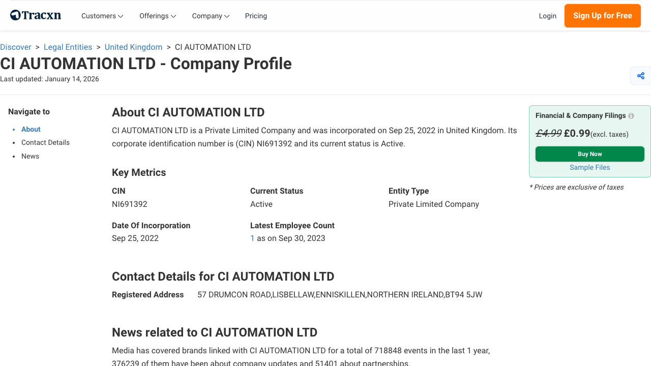 CI AUTOMATION LTD website preview