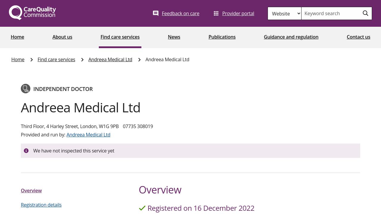 ANDREEA CLINIC LIMITED website preview