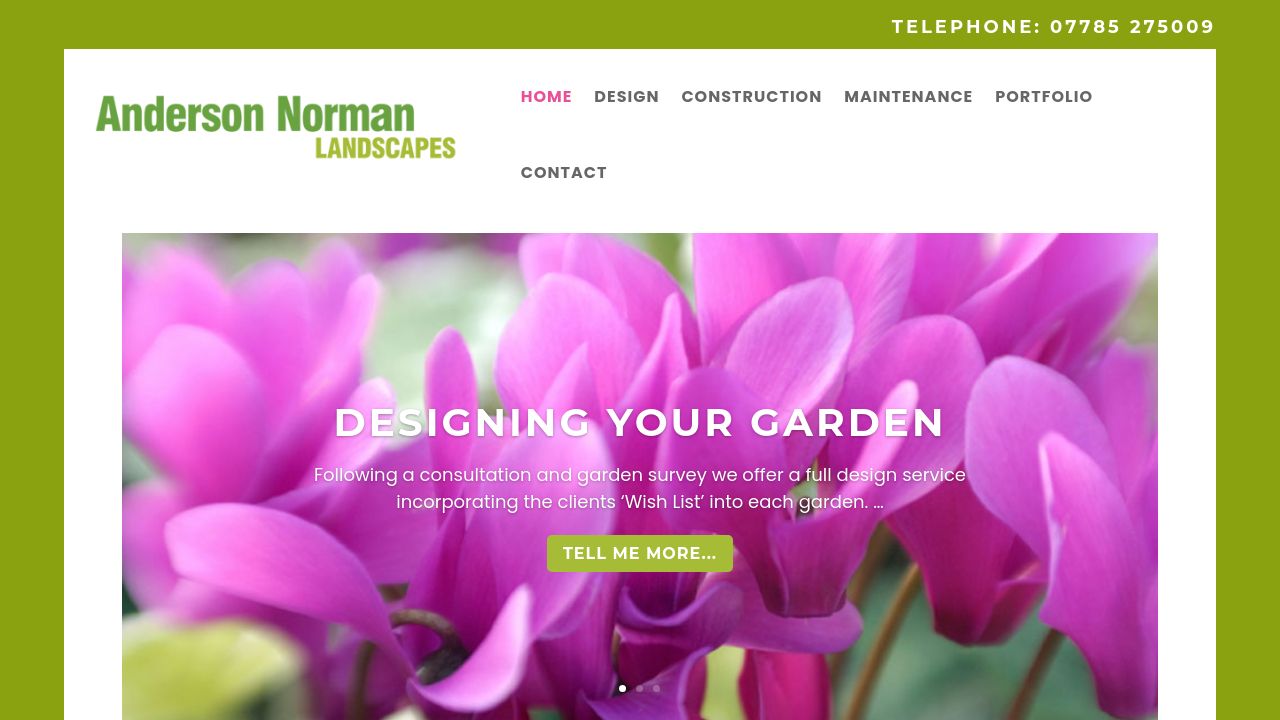 ANDERSON NORMAN LANDSCAPES LIMITED website preview