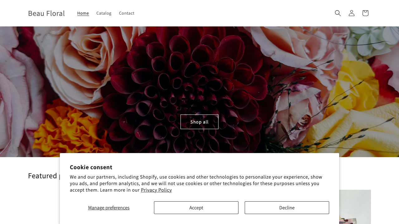 BEAU FLORAL LTD website preview
