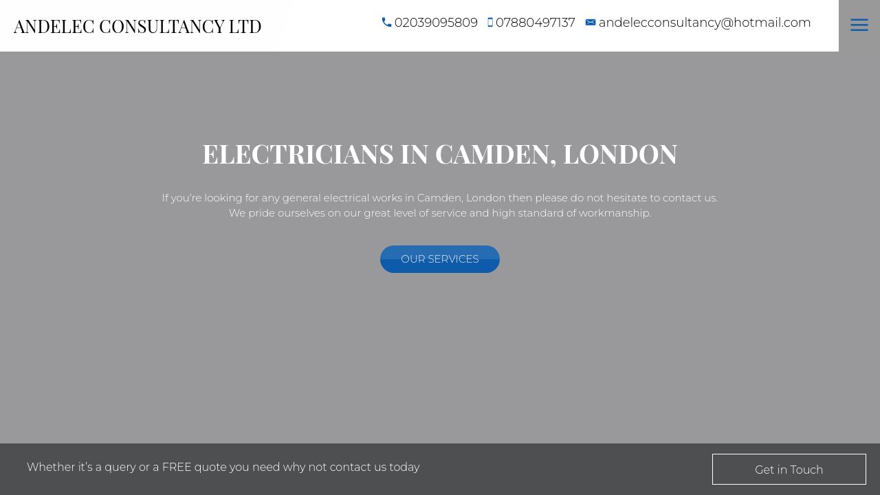 ANDELEC CONSULTANCY LTD website preview