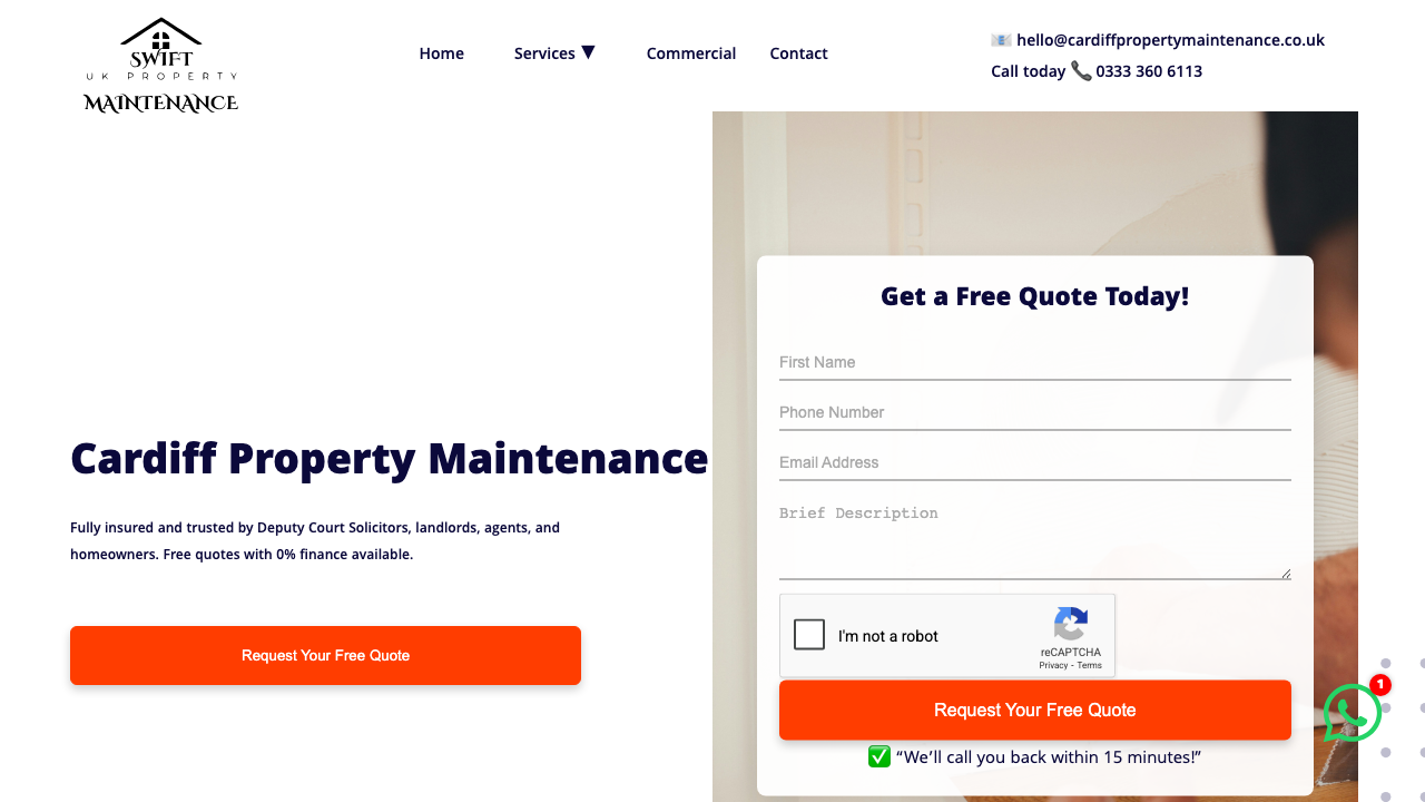 CARDIFF IF ITS PROPERTY MAINTENANCE LTD website preview