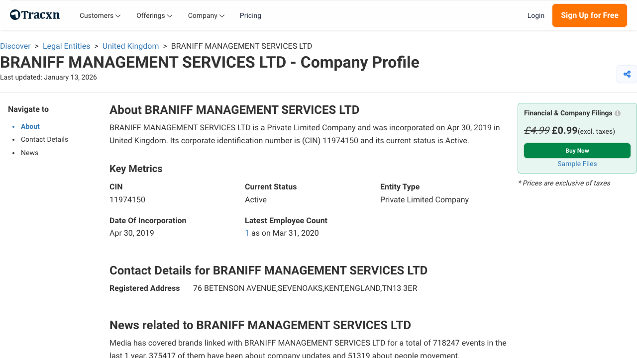 BRANIFF MANAGEMENT SERVICES LTD website preview