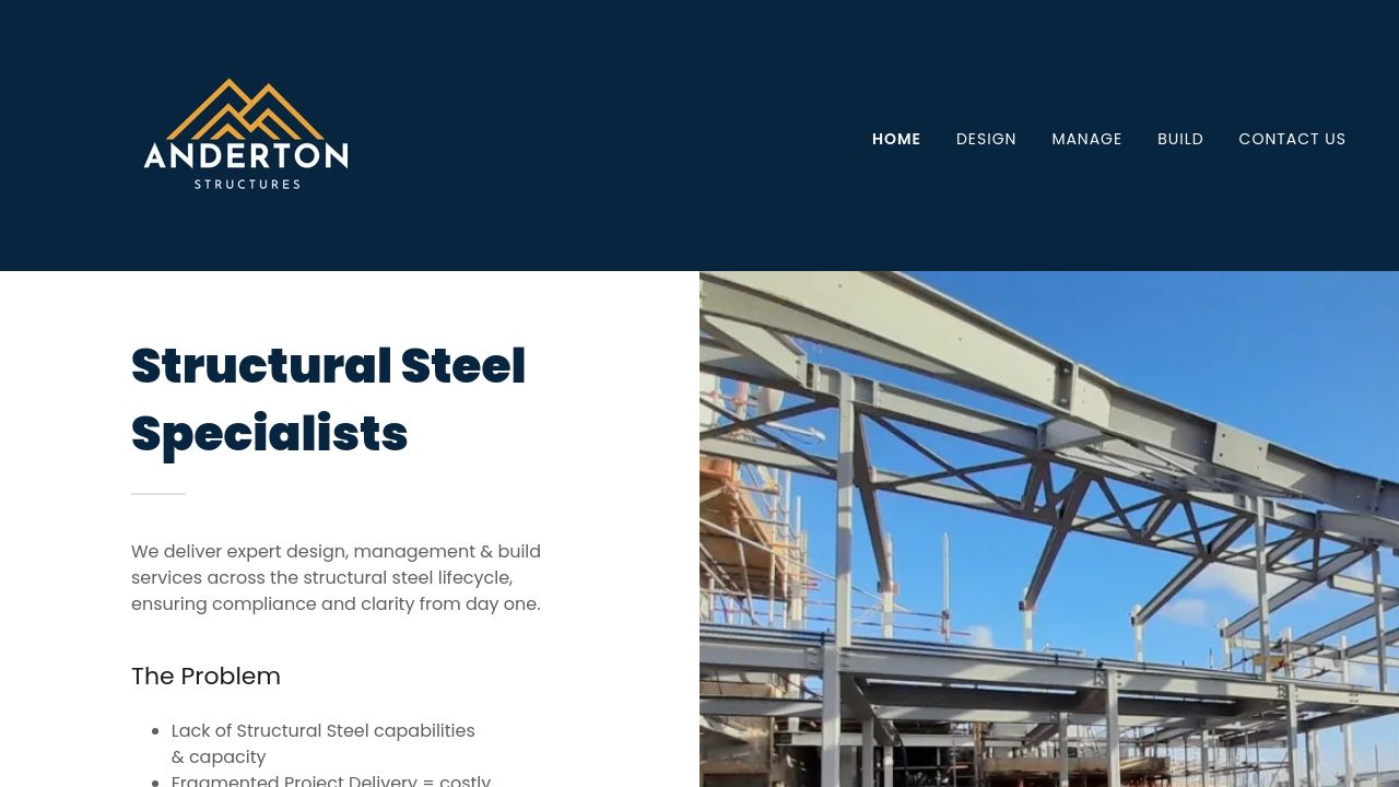 ANDERTON STRUCTURES LIMITED website preview
