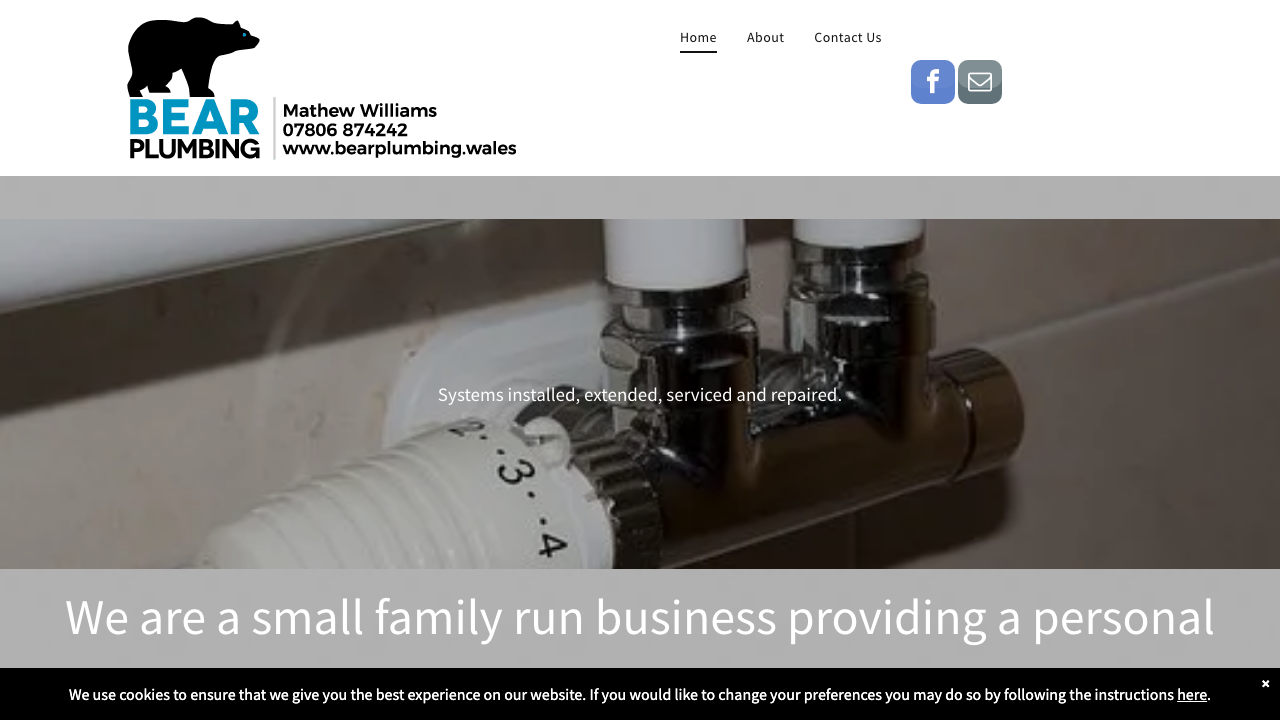 BEAR PLUMBING, HEATING AND TILING. LTD website preview