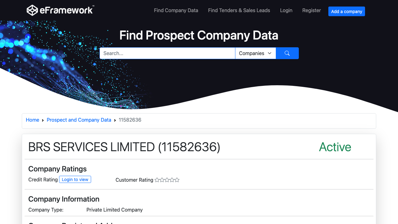 BRS SERVICES LIMITED website preview