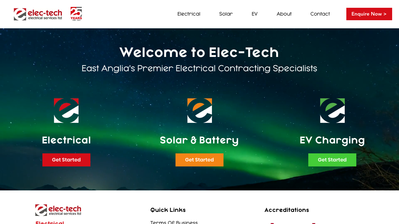 ELEC-TECH ELECTRICAL SERVICES LIMITED website preview