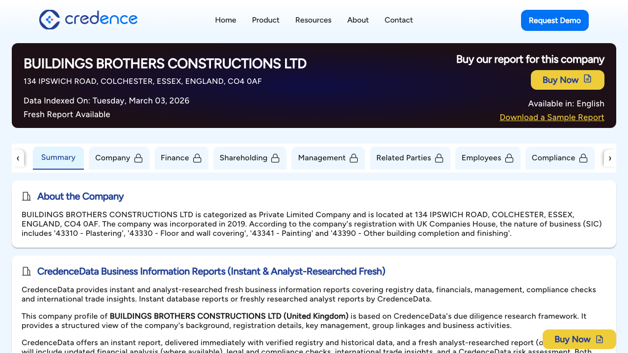 BUILDINGS BROTHERS CONSTRUCTIONS LTD website preview