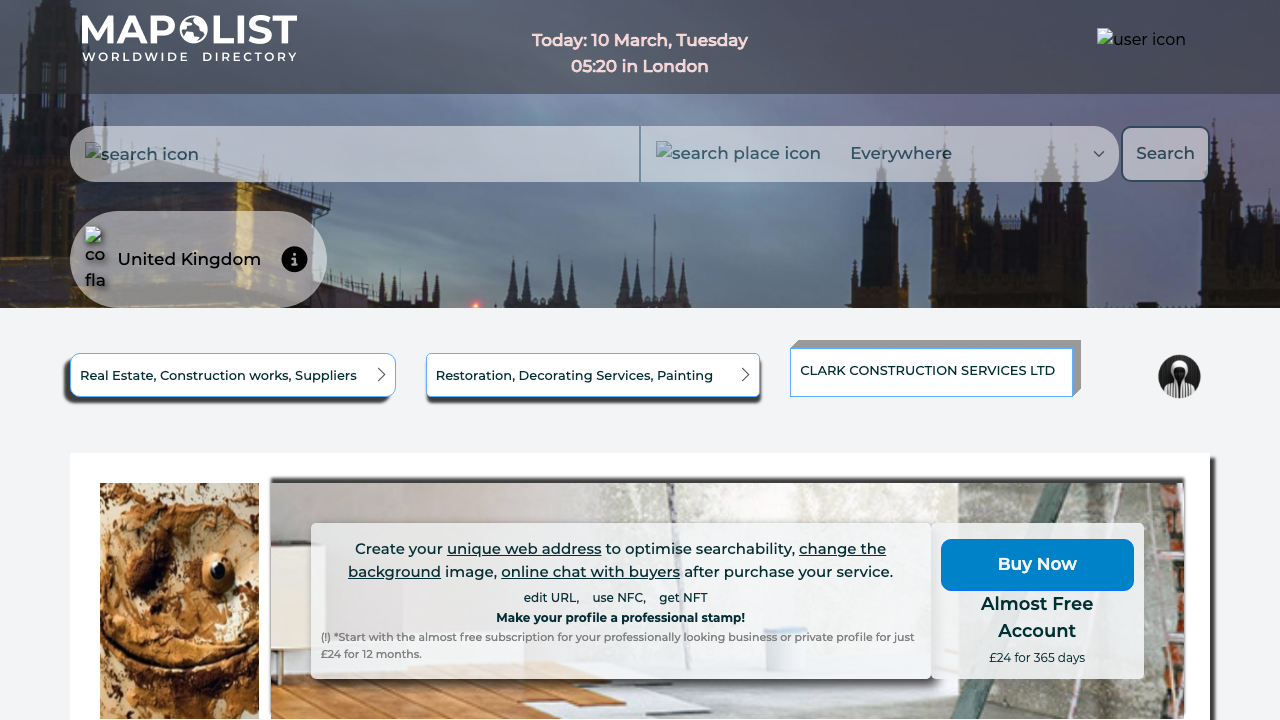 CLARK CONSTRUCTION SERVICES LTD website preview