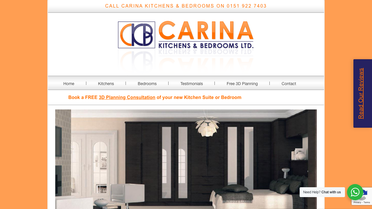 CARINA KITCHENS & BEDROOMS LIMITED website preview
