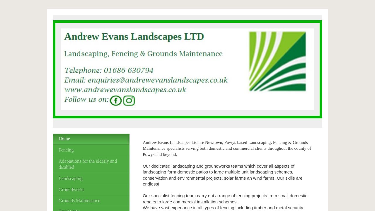 ANDREW EVANS LANDSCAPES LIMITED website preview
