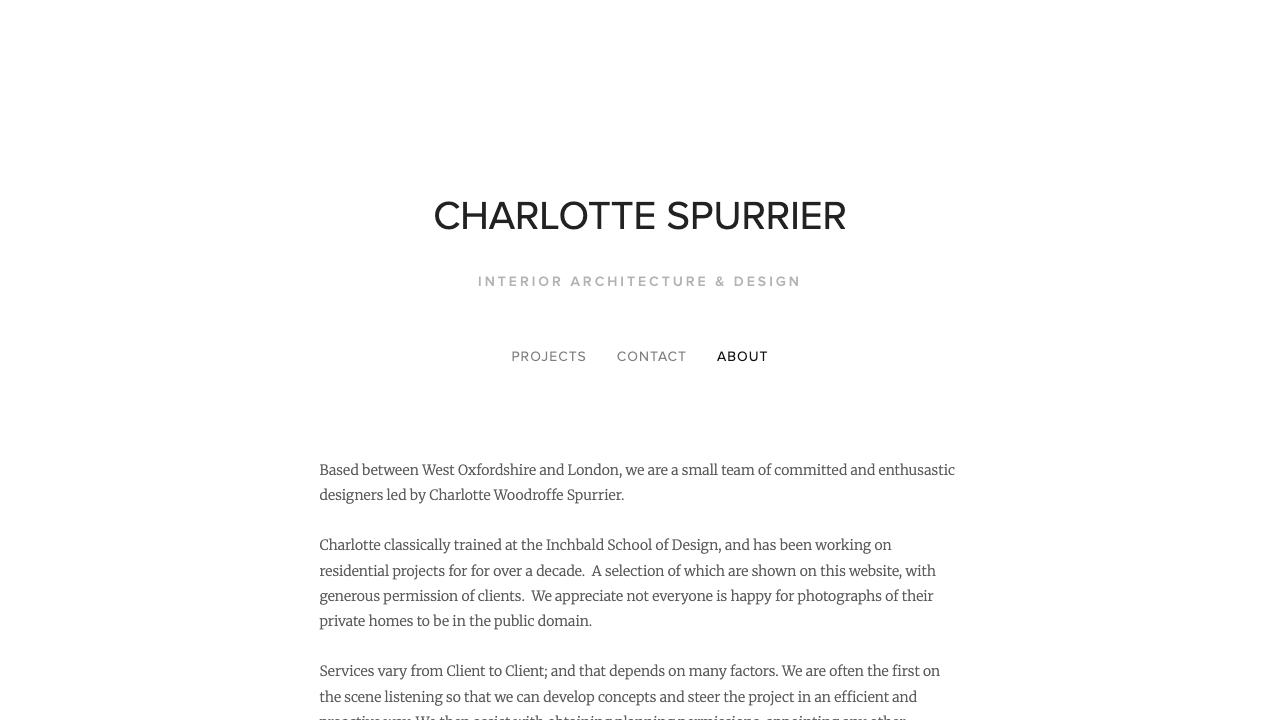 CHARLOTTE SPURRIER LTD website preview