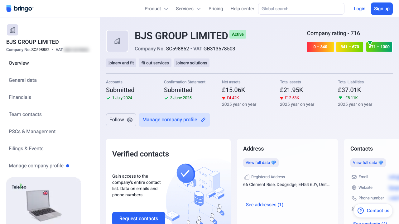 BJS GROUP LIMITED website preview