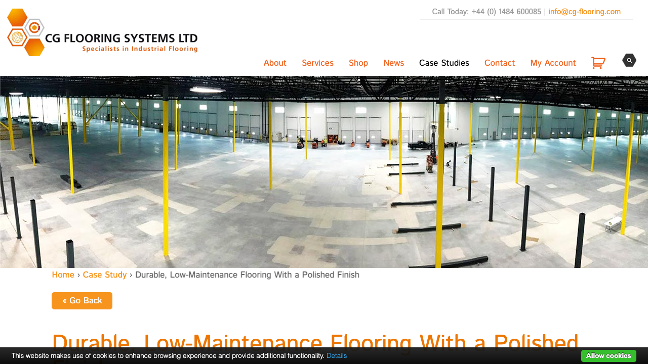 CG FINISHES LTD website preview