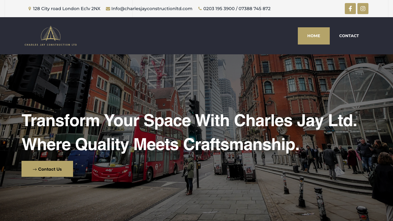 CHARLES JAY CONSTRUCTION LTD website preview
