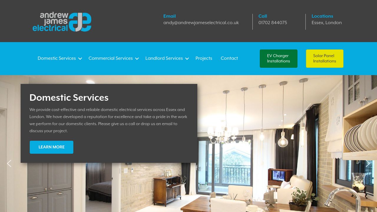 ANDREW JAMES ELECTRICAL LTD website preview