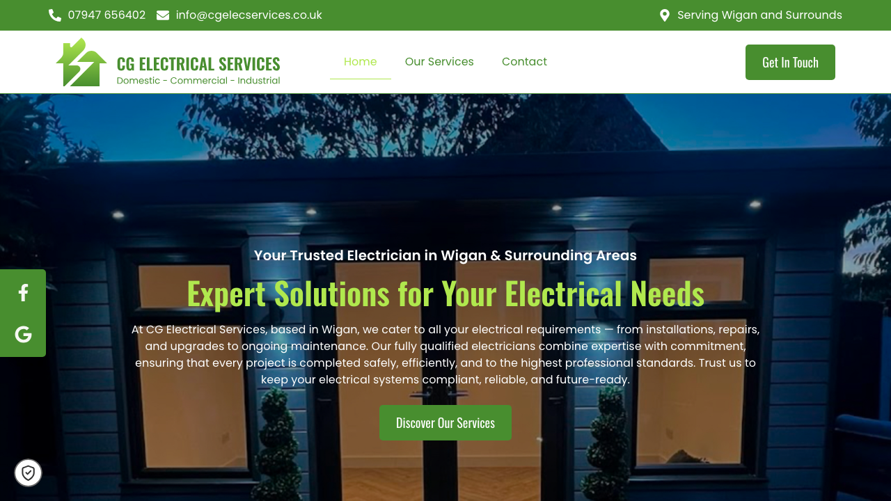 CG ELEC (NW) LIMITED website preview