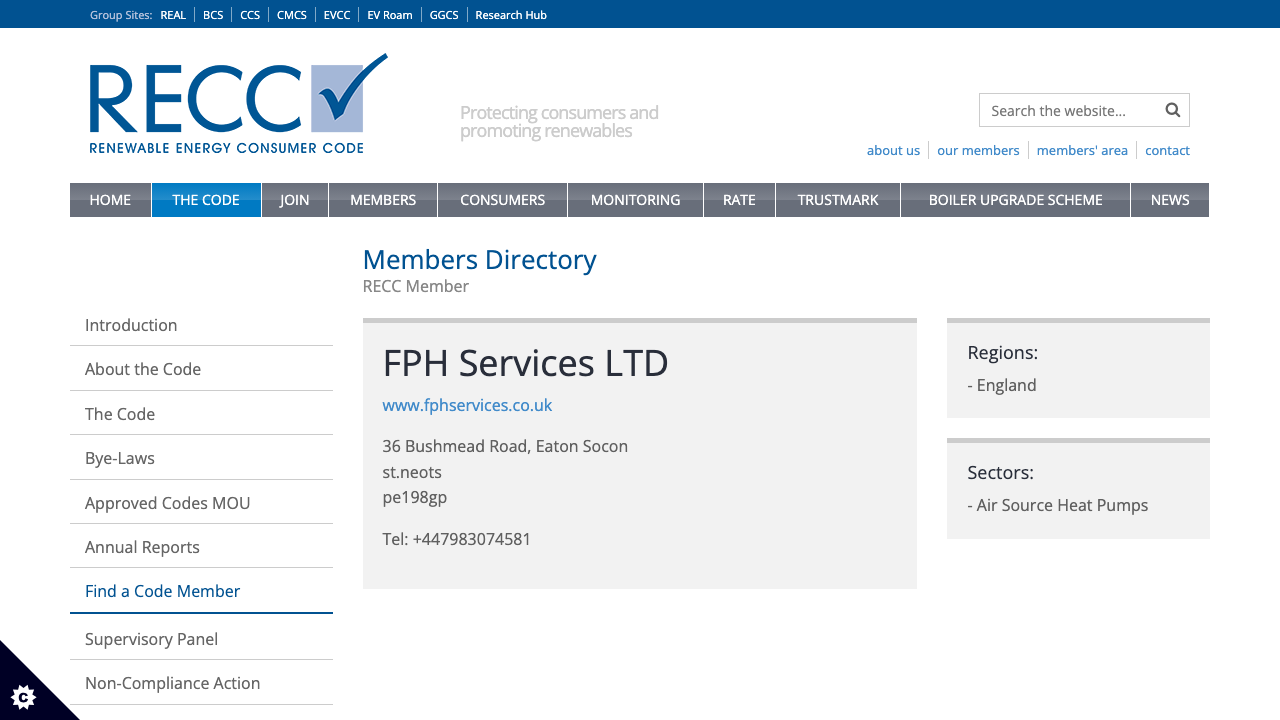 FPH SERVICES LIMITED website preview