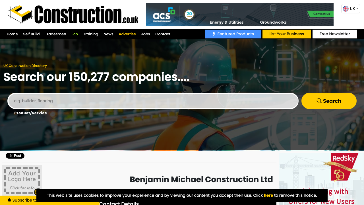 BENJAMIN MICHAEL CONSTRUCTION LTD website preview