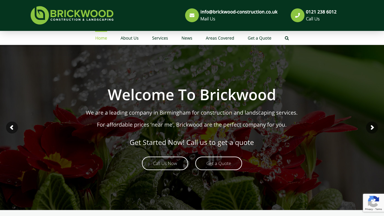 BRICKWOOD CONSTRUCTION & LANDSCAPING LTD website preview