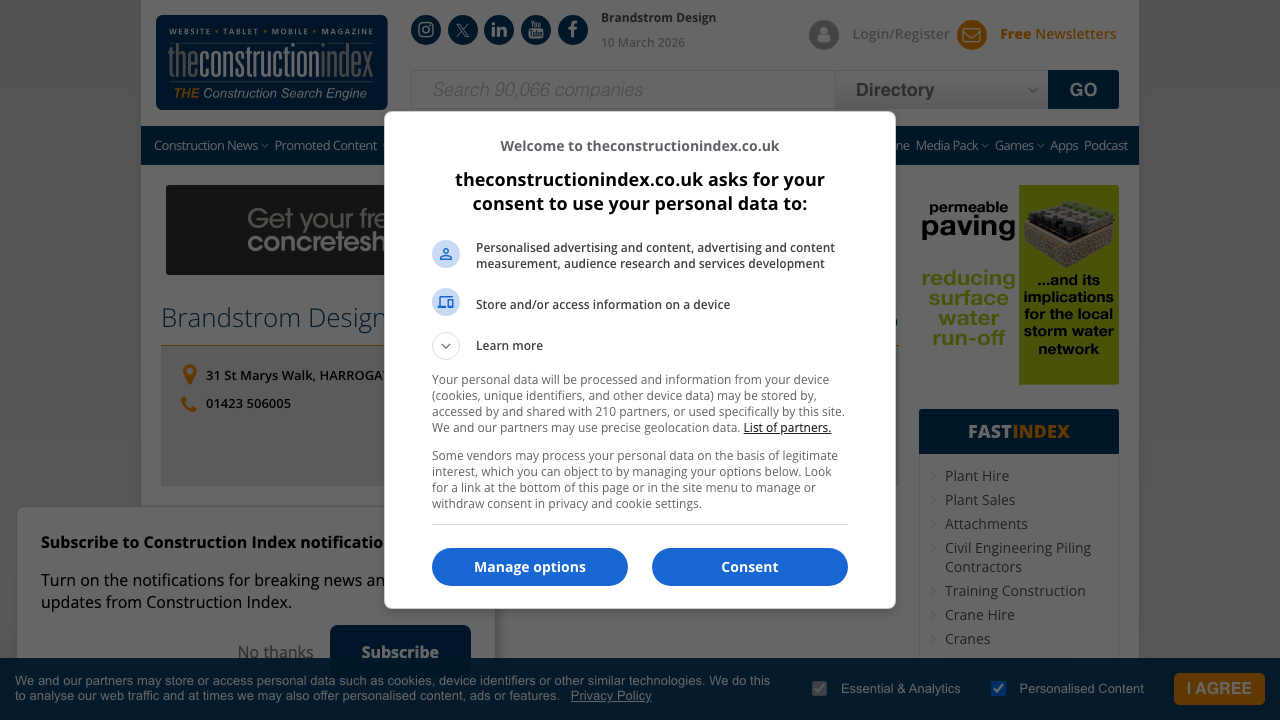 BRANDSTROM DESIGN LTD website preview