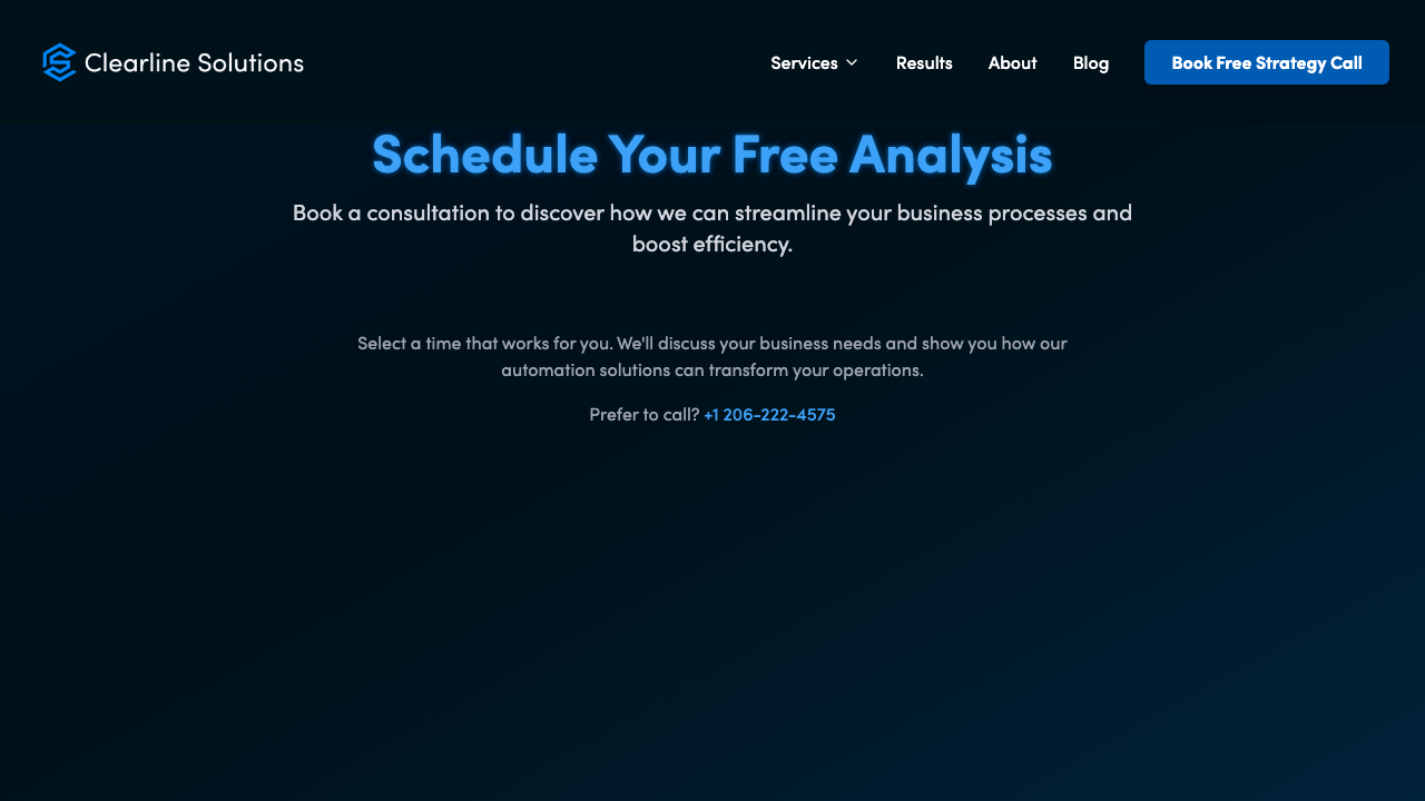 CLEARLINE SOLUTIONS LTD website preview