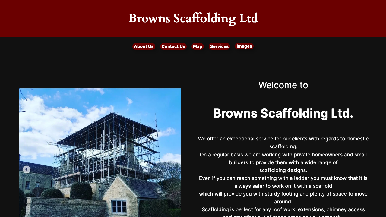 BROWNS SCAFFOLDING LTD website preview