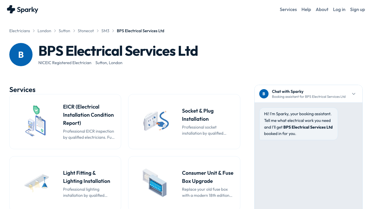 BPS ELECTRICAL SERVICES LTD website preview