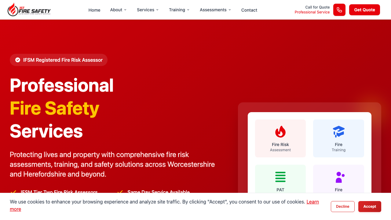 1ST FIRE SOLUTIONS LTD website preview