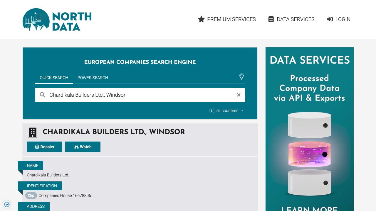 CHARDIKALA BUILDERS LTD website preview