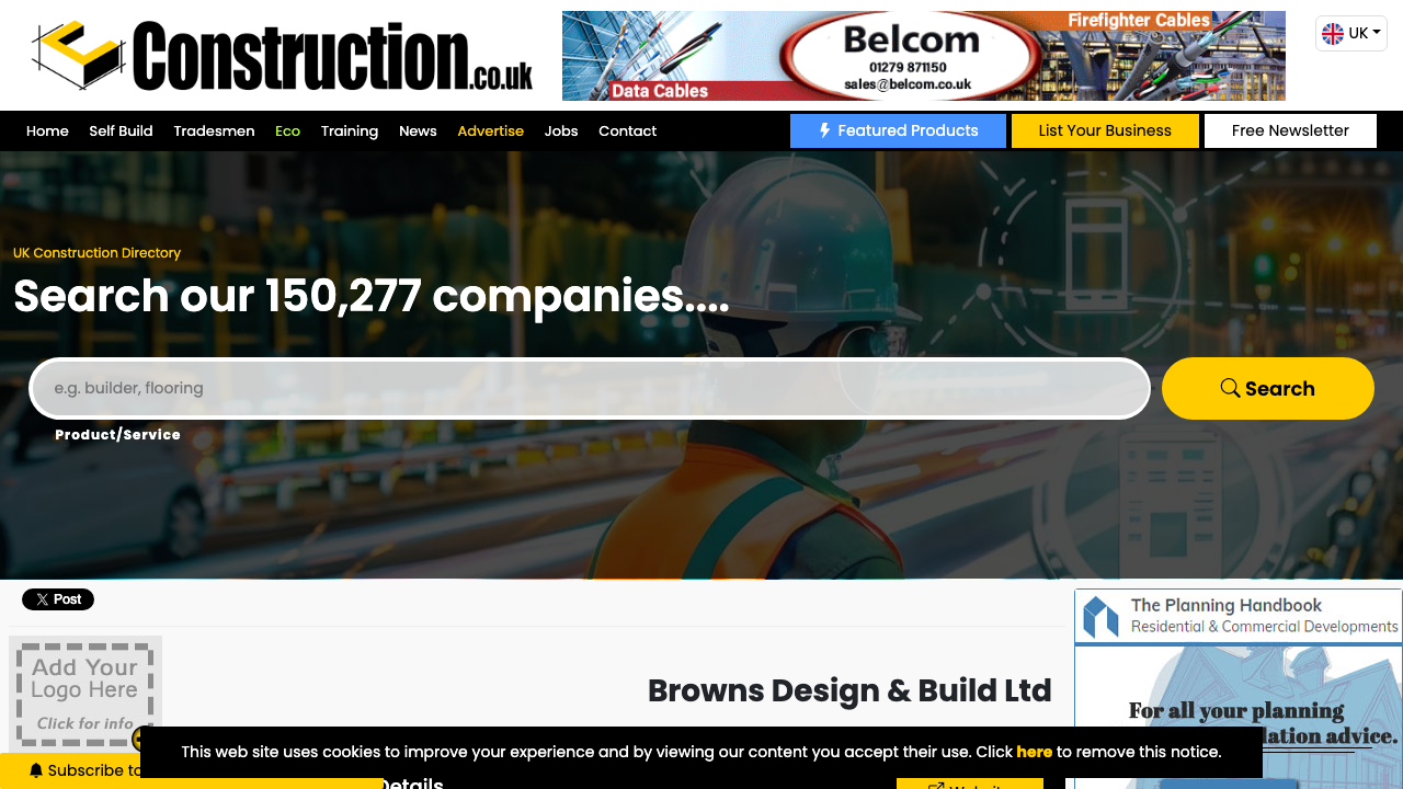 BROWNS DESIGN & BUILD LIMITED website preview