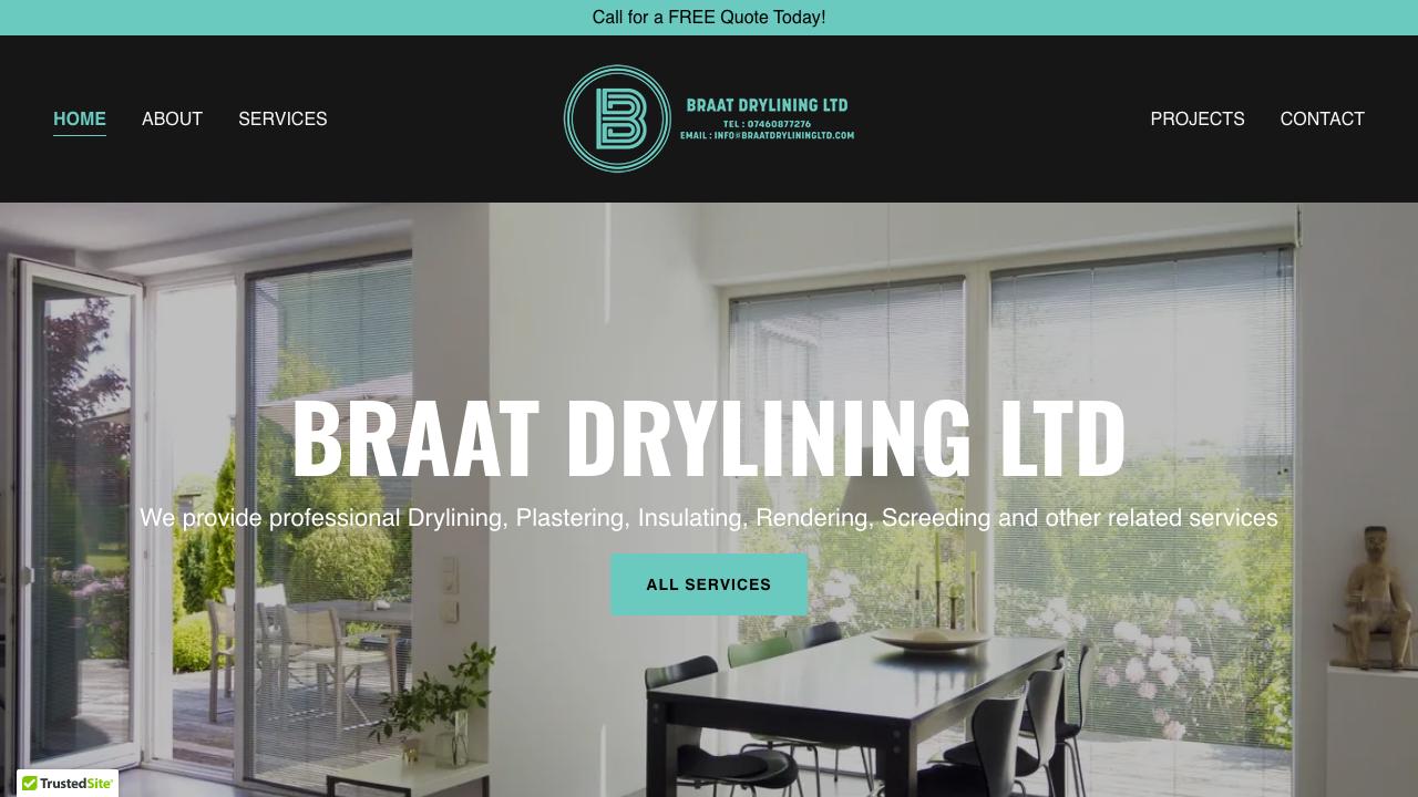 BRAAT DRYLINING LTD website preview