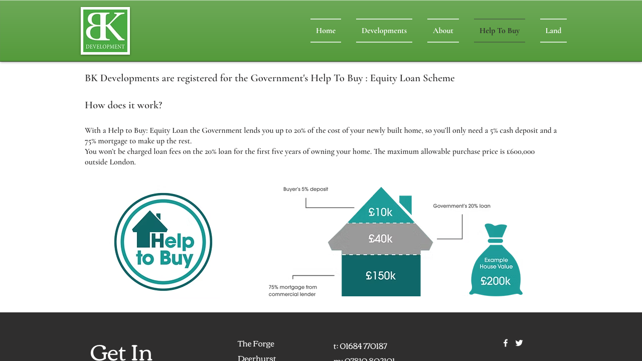BK DEVELOPEMENTS LTD website preview