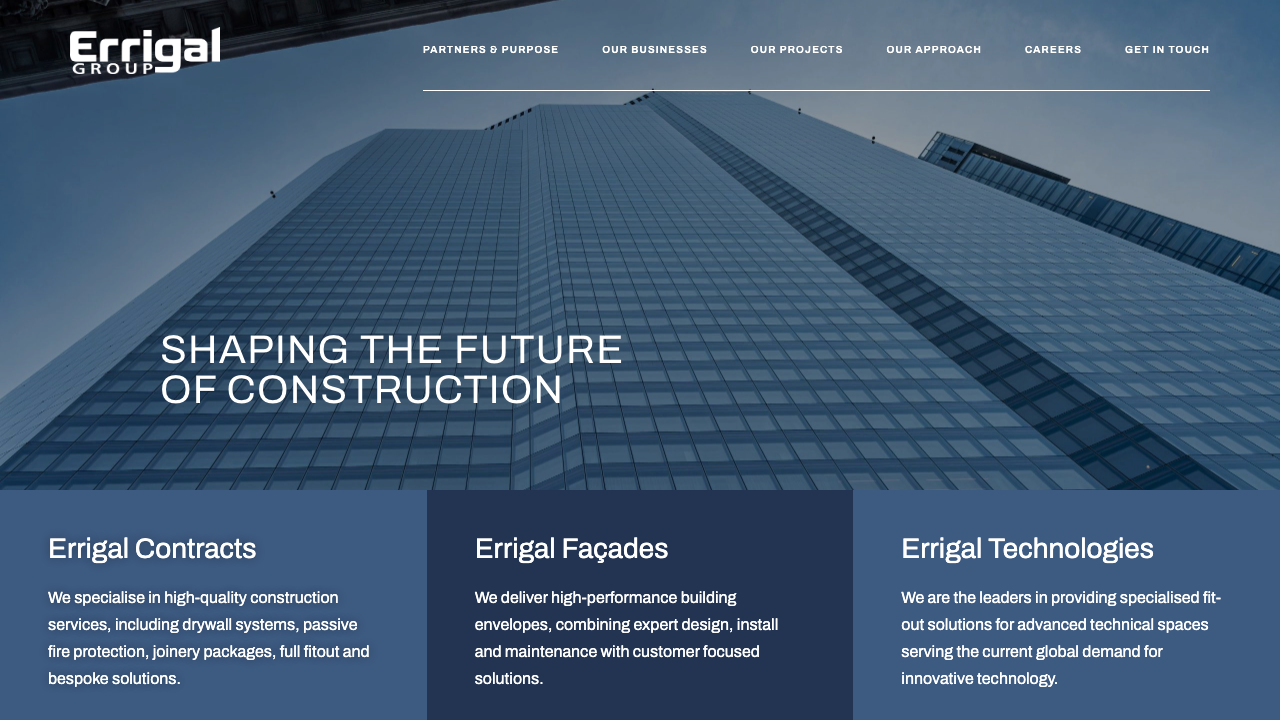 ERRIGAL LIMITED website preview