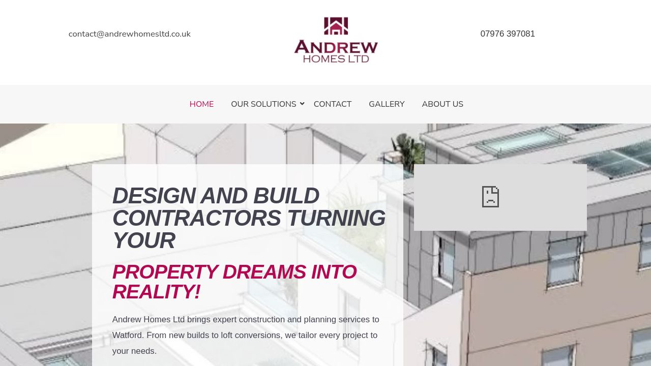 ANDREW HOMES LTD website preview