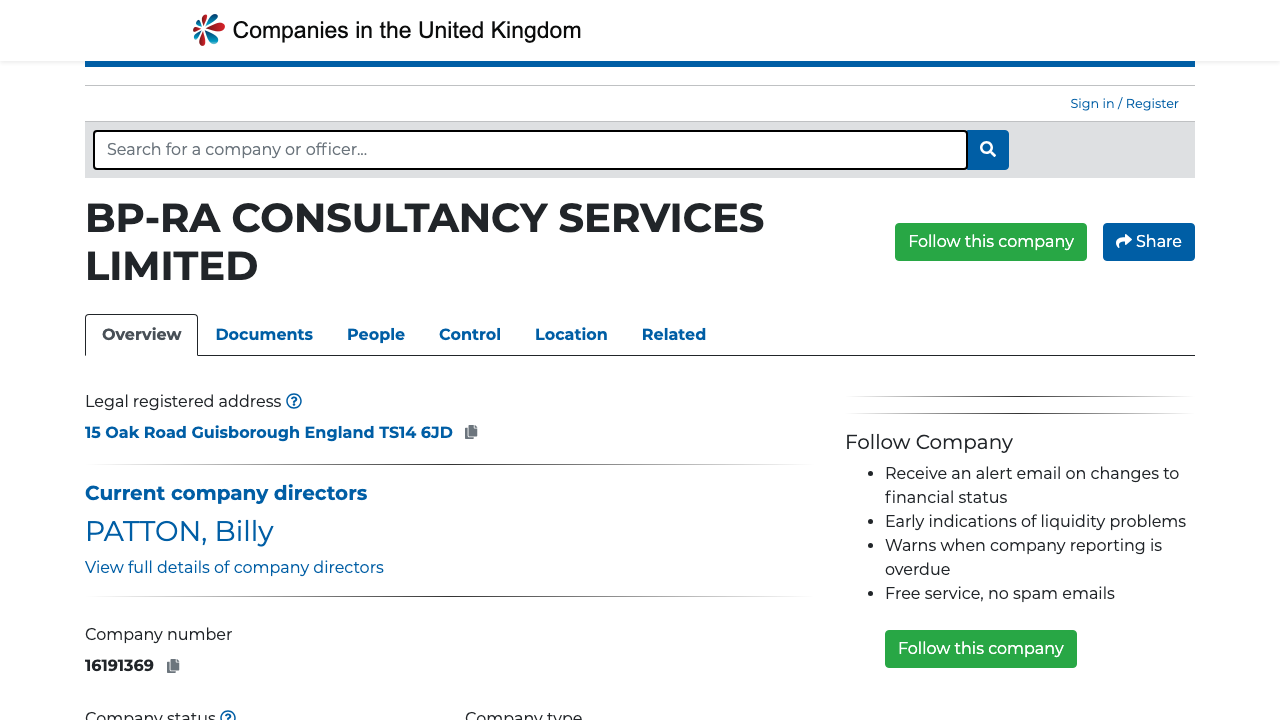 BP-RA CONSULTANCY SERVICES LIMITED website preview