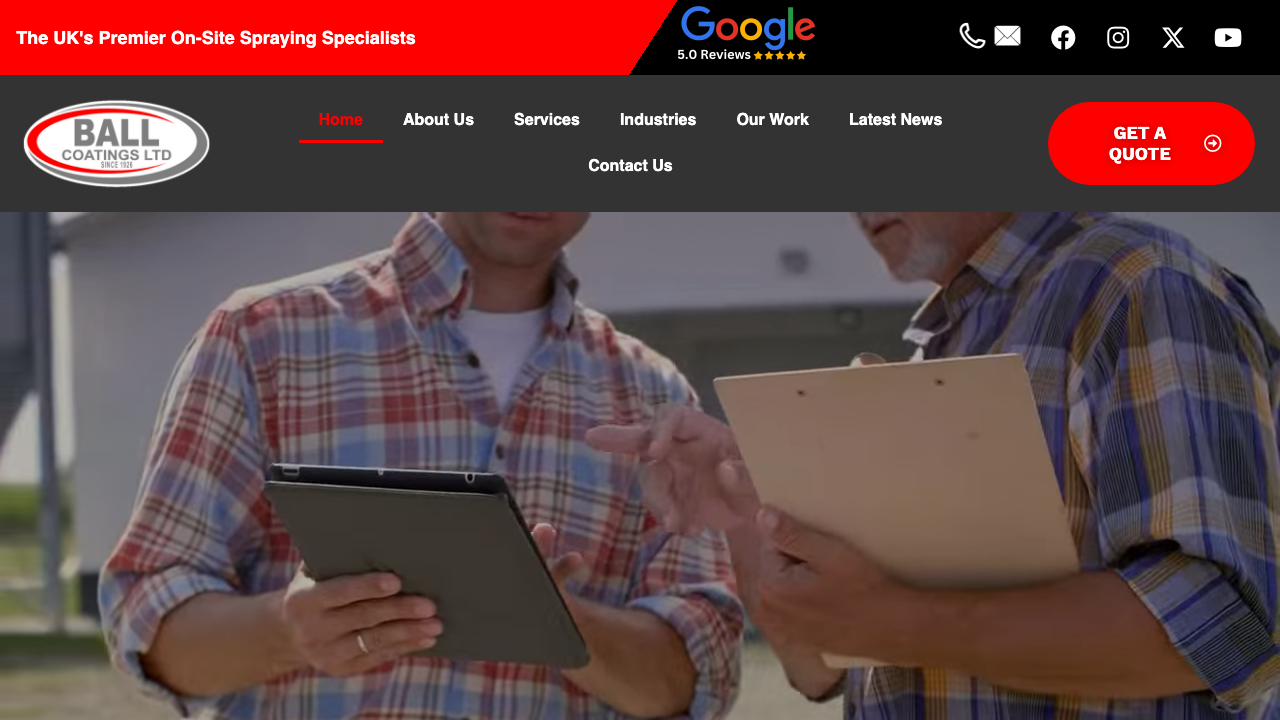 BALL COATINGS LTD website preview